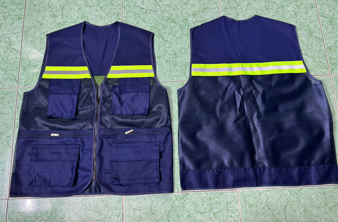 áo gile phản quang 3 khóa