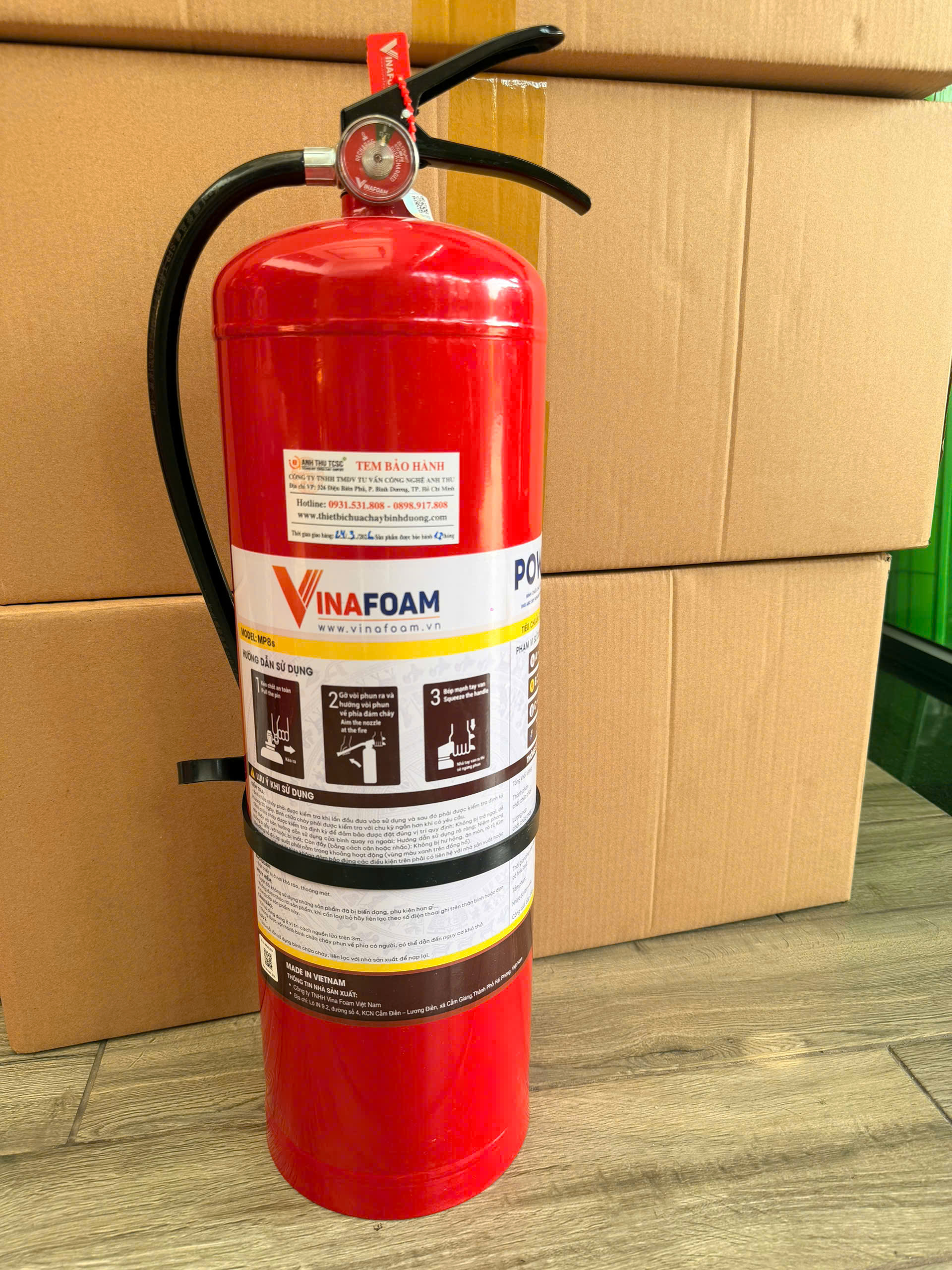 Bình chữa cháy bột ABC 8kg VinaFoam