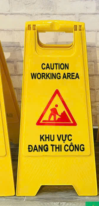 Biển chữ A khuc vực đang thi công