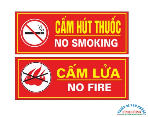 Bảng cấm lửa - cấm hút thuốc